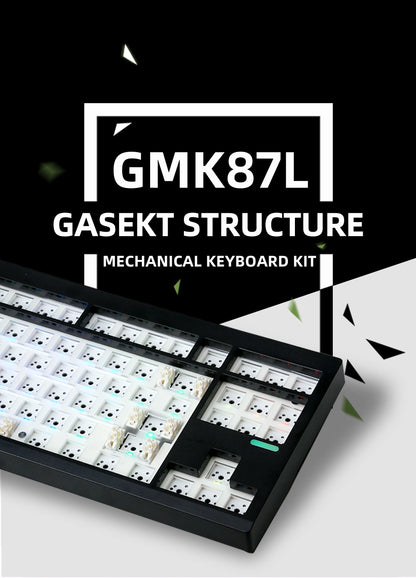 ZUOYA GMK87L mekaaninen näppäimistösarja, tiivisterakenne, VIA /Qmk-ohjelmoitava, hot-swap-ominaisuus, kolme tilaa, langaton RGB-näppäimistösarja
