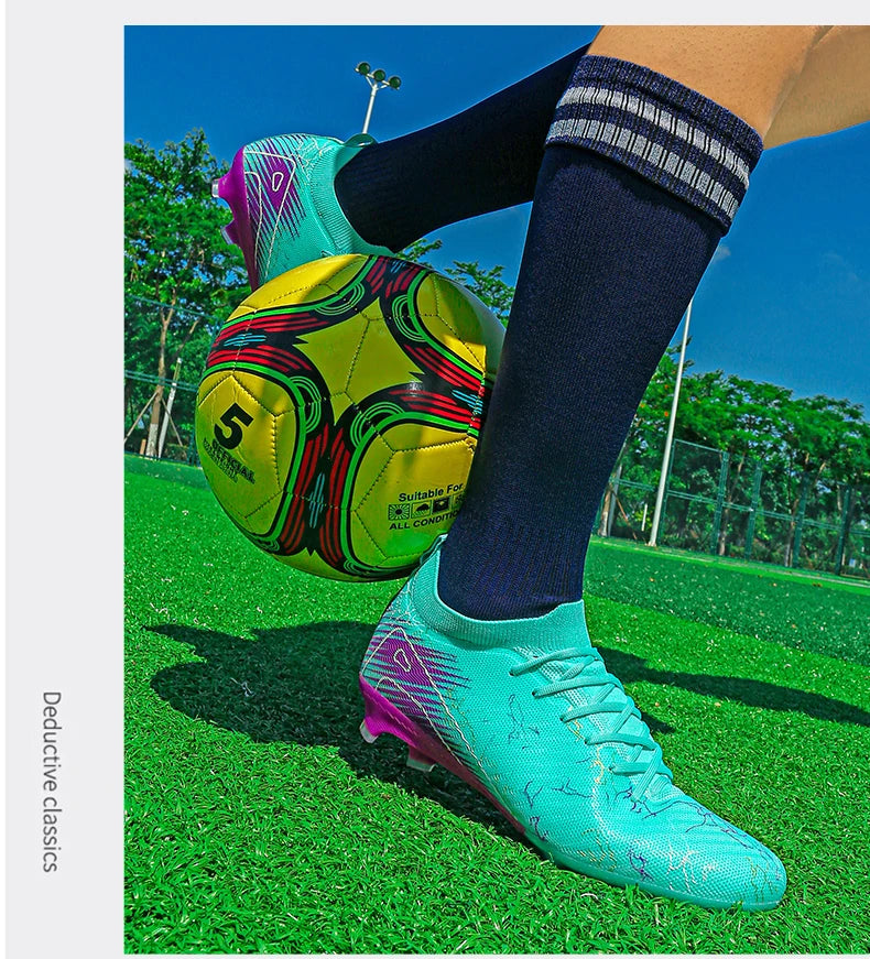 New Men's Soccer Shoes Training Wholesale Top Football Boots Sneakers FG Quality Cleats Non-Slip Drop Shipping Unisex Adult