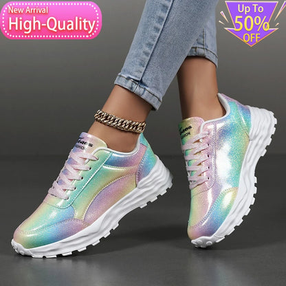 New Summer Fashionable Womens Sports Shoes Versatile Lightweight and Durable Running Shoes Shock-absorbing Daily Walking Shoes