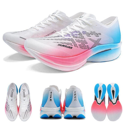 IRUNSVAN Chaussures de sport à semelle en carbone Chaussures de course à pied professionnelles pour marathon Chaussures de jogging respirantes et amortissantes unisexe 095
