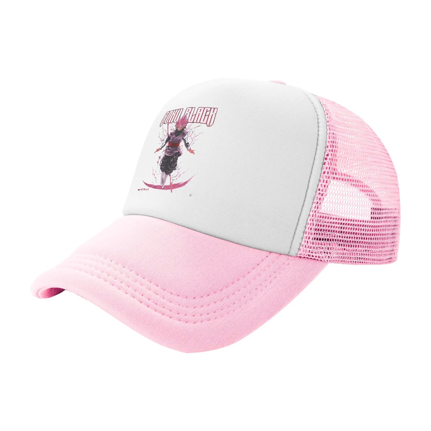 Dragon Ball Black Goku Trucker Cap Men Women  Hat Sun Hat Sports Cap Adjustable Polyester Mesh Baseball Cap Summer