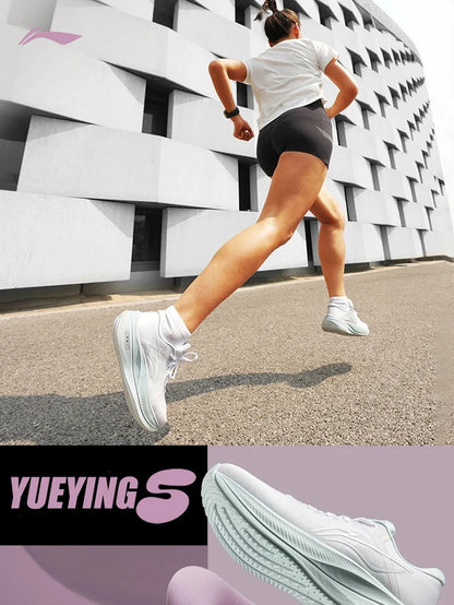 Li-Ning Women's YUEYING 5 Optimized Cushion Running Shoes with Wide Toe Box TEMPO BOUNSE Reflective LiNing Sneaker ARHW004