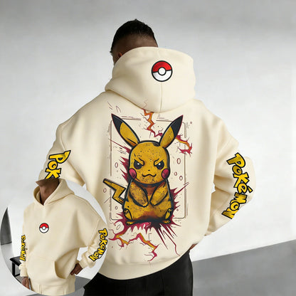 2026 Pokémon Games Pikachu Co Branded Cotton Hoodie Spring/Summer New Harajuku Men's and Women's Loose Casual Parent Child Top