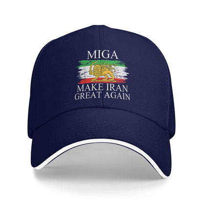 «Make Iran Great Again» Έμβλημα του Ιράν MIGA Δώρο Καπέλο Μπέιζμπολ Sun Καλοκαιρινό Unisex Καπέλο Trucker Καπέλα Μπέιζμπολ