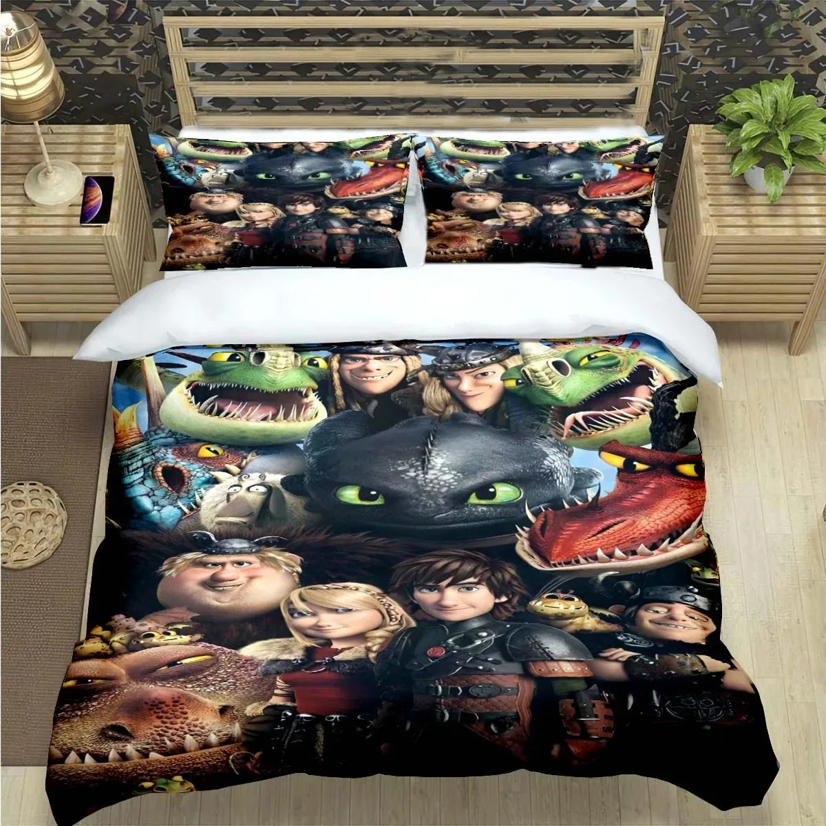 How to Train Your Dragon Duvet Cover Pillowcase Bedding Set Adult Boy Girl Bedroom Decoration Children Single Double Large Size