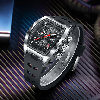 LIGE Outdoor Casual Quartz Man Watch Fashion Silicone Strap Waterproof Simple Sport Hollow Date Luminous Men's Watches Male Gift