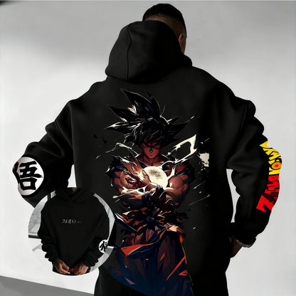 Dragon Ball Goku Oversized Anime Hoodie Men Women Vintage Pullover Sweatshirt New Autumn Y2k Hooded Jacket Streetwear Casual Top