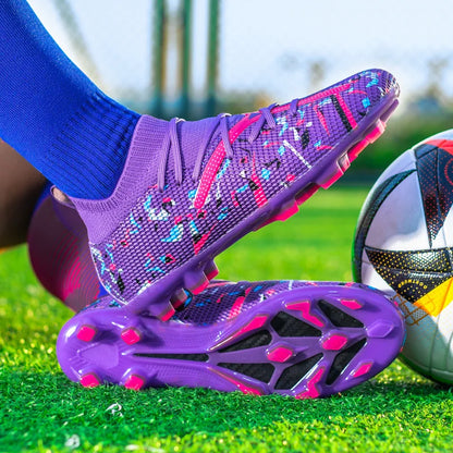 Chuteiras de Futebol Profissionais para Homem em Malha Respirável, Chuteiras Antiderrapantes Rápidas, Sapatilhas de Moda para Relva Artificial, Sapatos de Futebol Masculinos