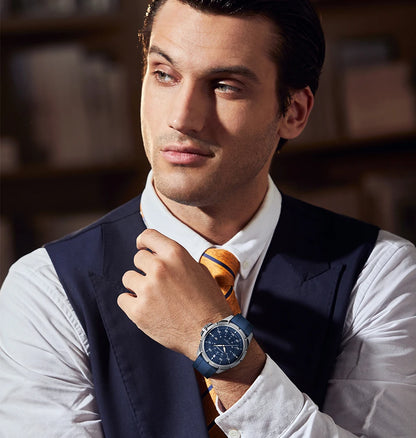 SAPPHERO Men’s Watch – Luxury quartz watch, water-resistant to 50 m, featuring an imported movement and a stainless steel case – An ideal gift idea for men.