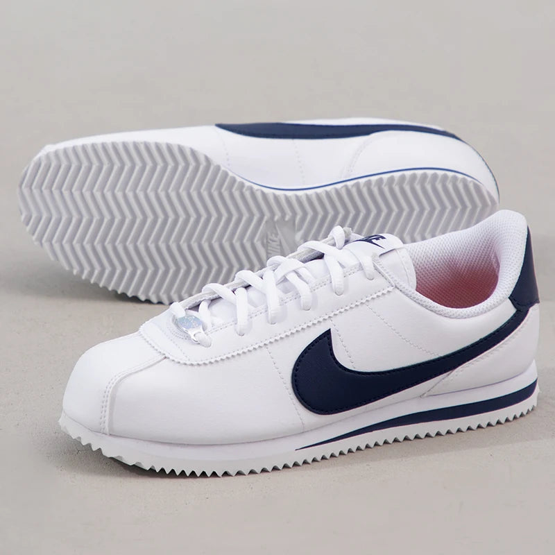Nike Women's Shoes Cortez Basic Sl Bg Sports Shoes Casual Shoes Breathable Classic White Shoes Sneakers 904764-106