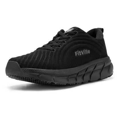 Buty męskie FitVille z szeroką przednią częścią, dobrze amortyzowane, bardzo szerokie, antypoślizgowe, lekkie i oddychające buty do biegania