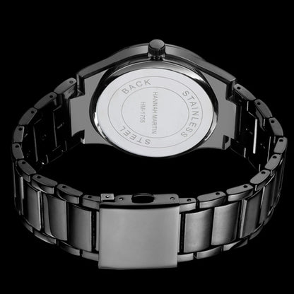 Hannah Martin -miestenkello, ruostumattomasta teräksestä valmistettu kotelo, kvartsikoneisto, 41 mm:n kellotaulu, ammattimainen tyyli, kalenterinäyttö (jäljitelmä)