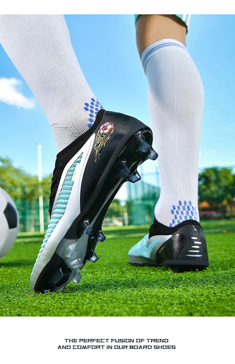 New Men Football Boots Sport Soccer Shoes Outdoor Cleats Adult Non Slip Boys Long Spikes Training Breathable Match Comfortable