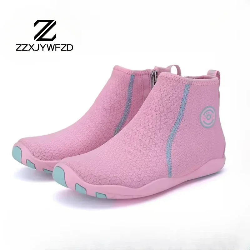 Zapatillas deportivas de exterior para senderismo y vadeo, unisex, para natación, calzado acuático de caña alta barefoot, zapatos aqua para playa, fitness, buceo y surf