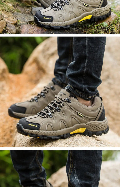 BONA Novedad Estilo Clásico Zapatillas de Senderismo para Hombre con Cordones Zapatillas Deportivas para Hombre Outdoor Jogging Trekking