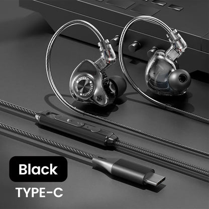 Original 15D Super Bass In-Ear Headphone With Mic 3.5mm AUX/Type-C Digital Chip Headset For iPhone 17 Huawei Xiaomi Android