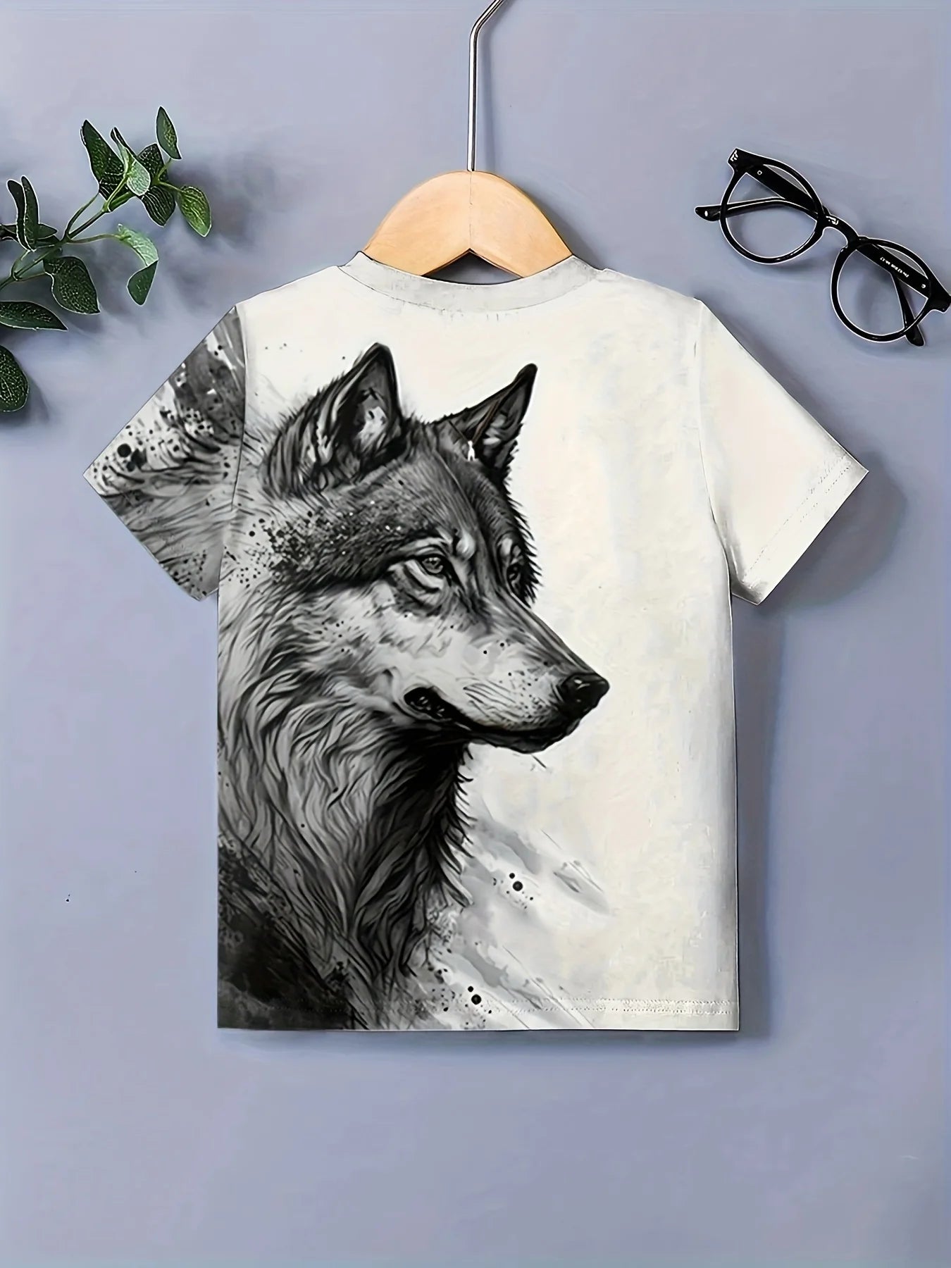 Children's Clothing Boys Tshirt Short Sleeve Cool 3D Wolf Print Kids Summer Clothes Stylish Streetwear Round Neck Girl Clothes﻿