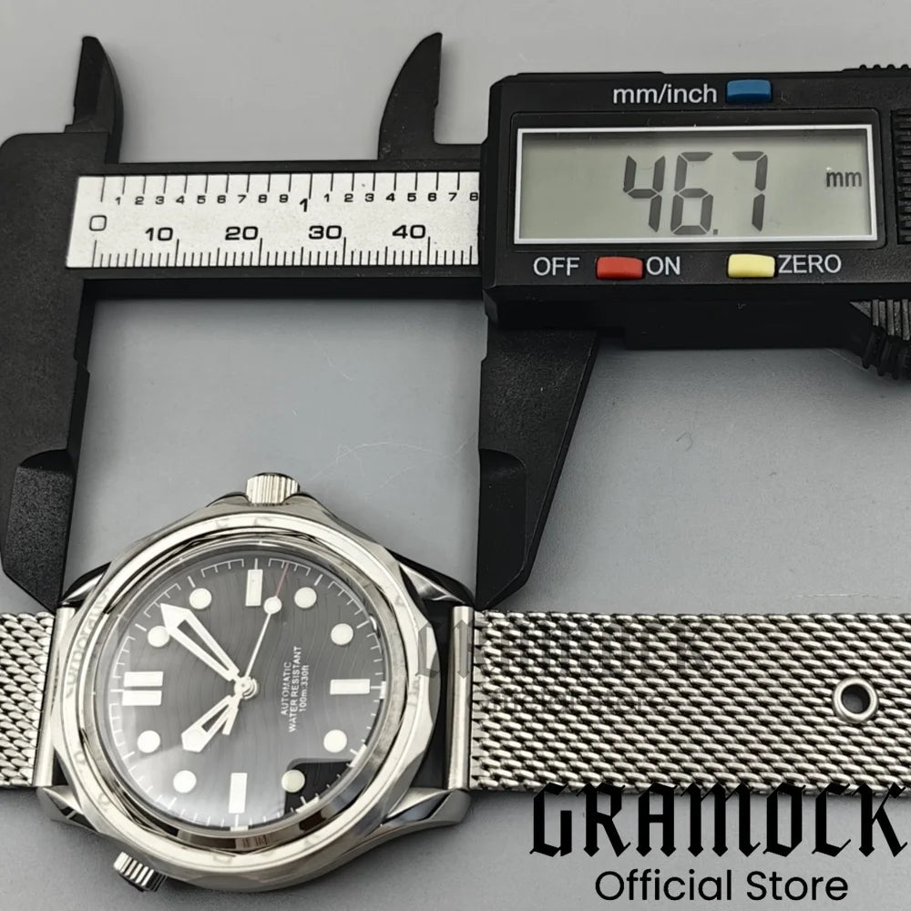 Gramock New 007 NTTD Wristwatch 41mm Men Mechanical Watch Automatic Watch Domed Sapphire Glass Luminous Diving Steel NH35/PT5000