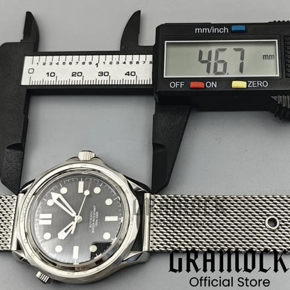 Gramock New 007 NTTD Wristwatch 41mm Men Mechanical Watch Automatic Watch Domed Sapphire Glass Luminous Diving Steel NH35/PT5000