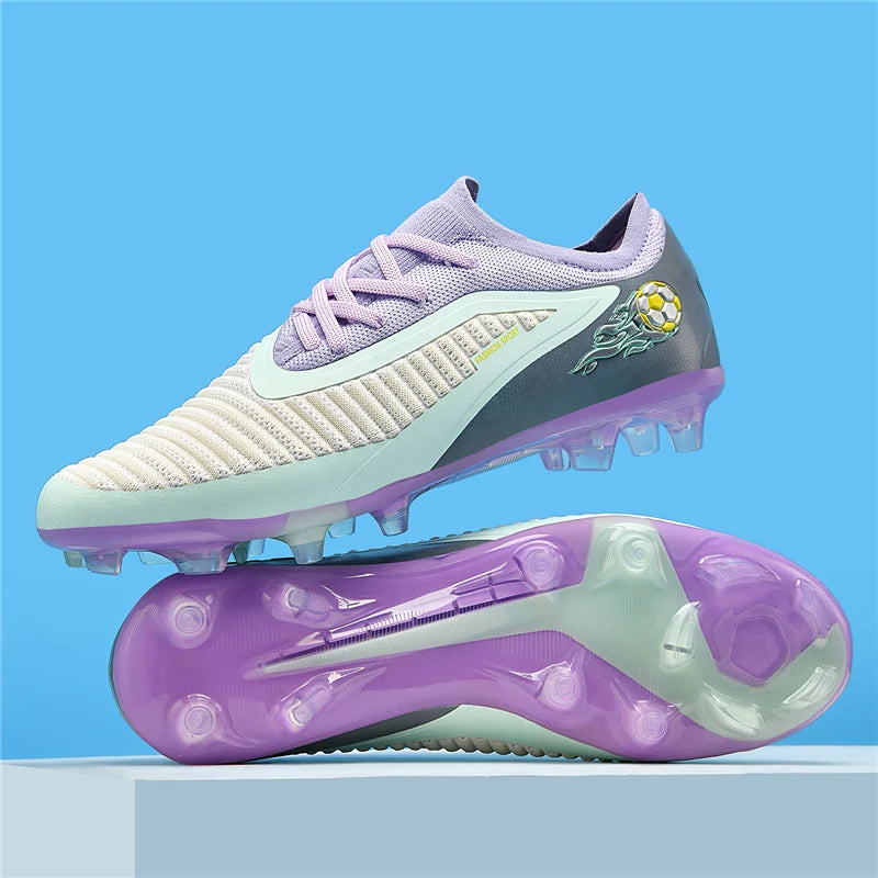 New Men Soccer Shoes Outdoor Sport Boys Football Boots Breathable Match Comfortable Long Spikes Training Cleats Adult Non Slip