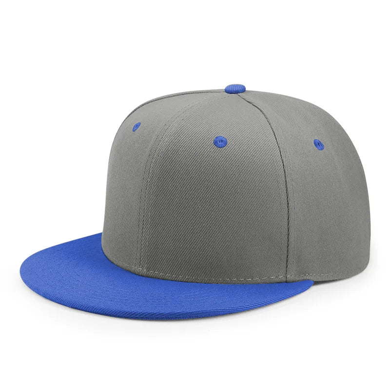 Partihandel 40 färger Justerbara platta snapback-kepsar med skärm Dam Mode Polyester Enfärgad basebollkeps Herr Hiphop Blank sportkeps