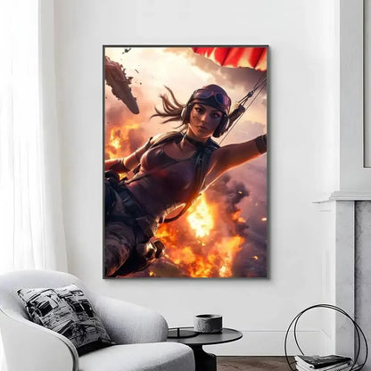 Game-F-F-Fortnites Posters Self Adhesive Waterproof Ideal For Living Room Bedroom Bar Decoration