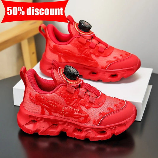 Zapatillas deportivas infantiles de malla a la moda, para estudiantes, con amortiguación, transpirables, antideslizantes y perfectas para entrenamiento y running diario en el campus