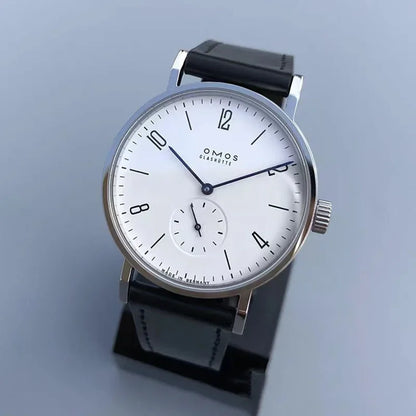 Men's 38mm automatic mechanical watch suitable for Seagull ST1701 self-winding movement, waterproof transparent back wristwatch.