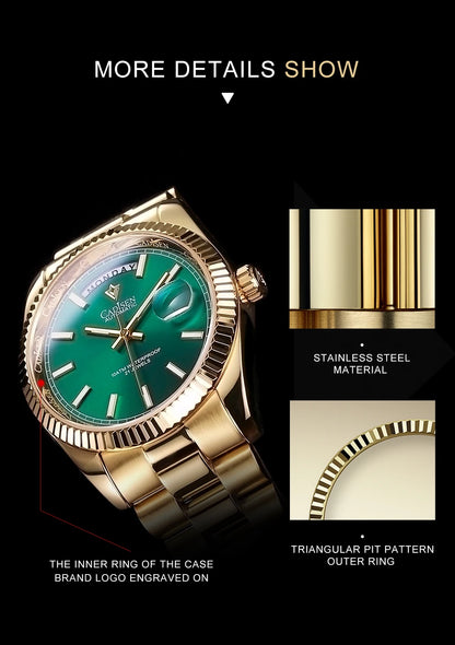 CADISEN DD40 Herrenuhr – luxuriöse Automatikuhr für Herren, AR-Saphirglas, mechanische Armbanduhr für Herren, 10Bar, MIYOTA 8285 Uhrwerk, neu 2023