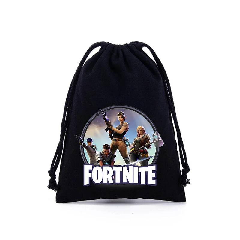 Fortnites Boys Girls Drawstring Bags Cartoon Anime Printed Large Capacity Storage Bags Tote Bag Handbag New Cute Birthday Gifts