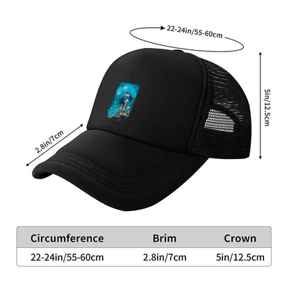 Pixel Adventure Retro, 8 - Bit - Style Character Graphic Art Design Mesh Baseball Cap