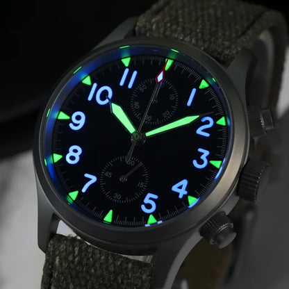Militado VK61 VK67 Quarz-Chronographenuhr 39mm 316L-Edelstahlgehäuse 3 Zifferblätter wasserdicht 100M Multifunktions-Militäruhr