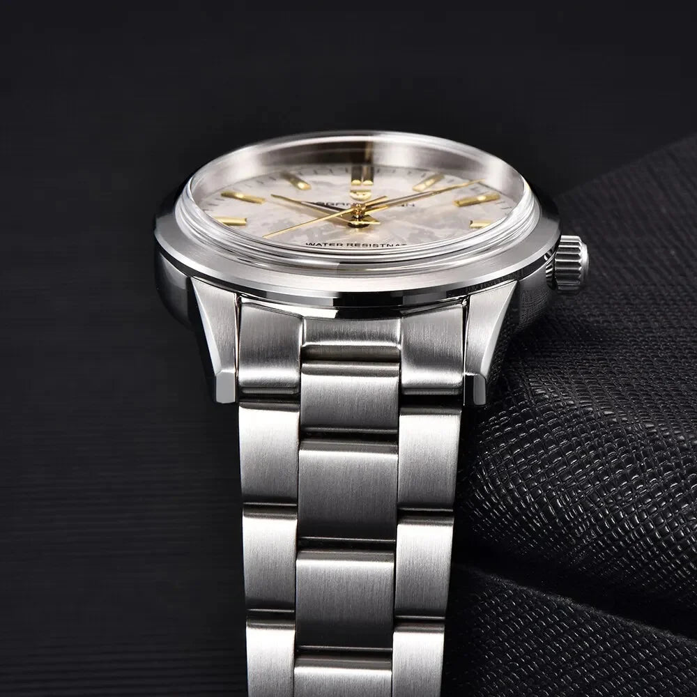 Pánské hodinky PAGANI DESIGN 40 mm, japonský quartzový strojek TMI VH31, luxusní/obchodní styl, safírové sklo, nerezová ocel 316L, vodotěsné do 100 m