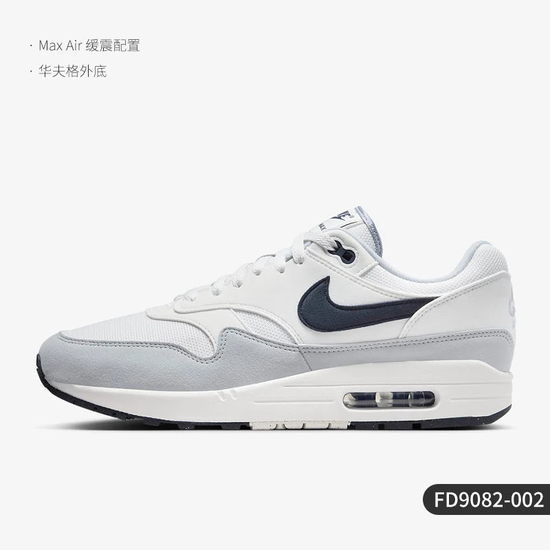 Nike Original Air Max 1 Herren-Low-Top-Sportschuh mit Luftkissen im Retro-Stil FD9082-002