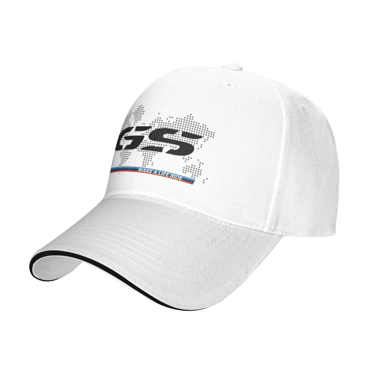 GS World Map Motorcycle Trucker Hat Adult Fashion Hats Sun Caps Fishing Hat Breathable Polyester Mesh Baseball Caps Summer