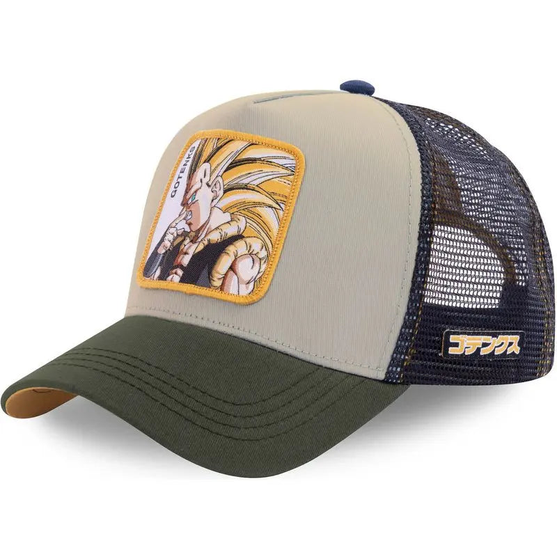 Dragon Ball Styles Anime Son Goku Bomuld Ny baseballkasket til mænd og kvinder Hip Hop Far Justerbar mesh-kasket Trucker-kasket