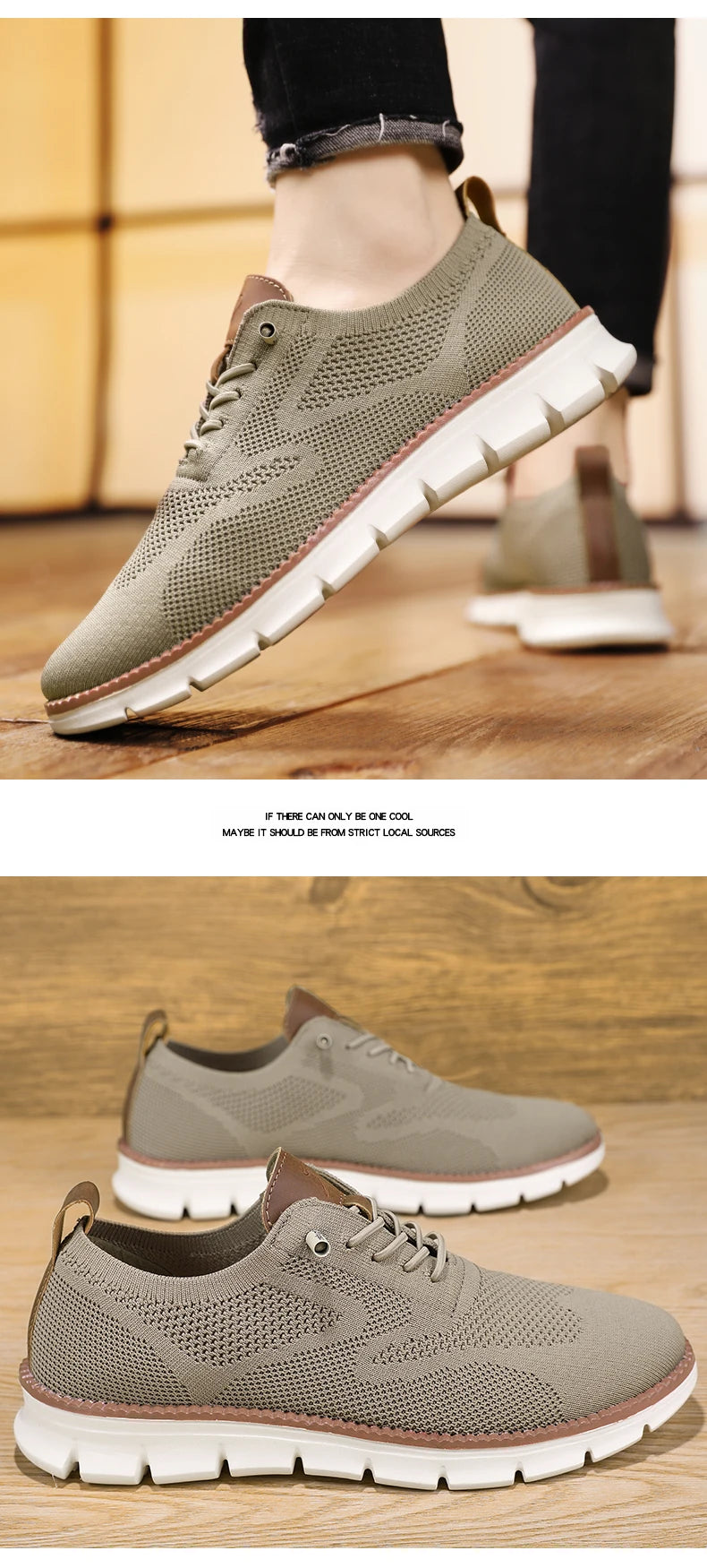 New men's large-sized casual shoes - Fly-Weave mesh breathable sports shoes, lightweight and slip-resistant men's shoes