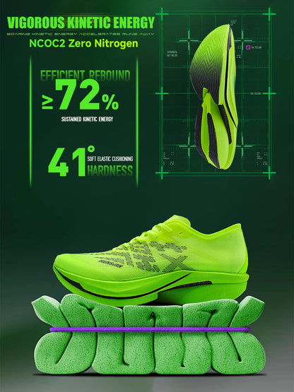 IRUNSVAN Chaussures de sport à semelle en carbone Chaussures de course à pied professionnelles pour marathon Chaussures de jogging respirantes et amortissantes unisexe 095