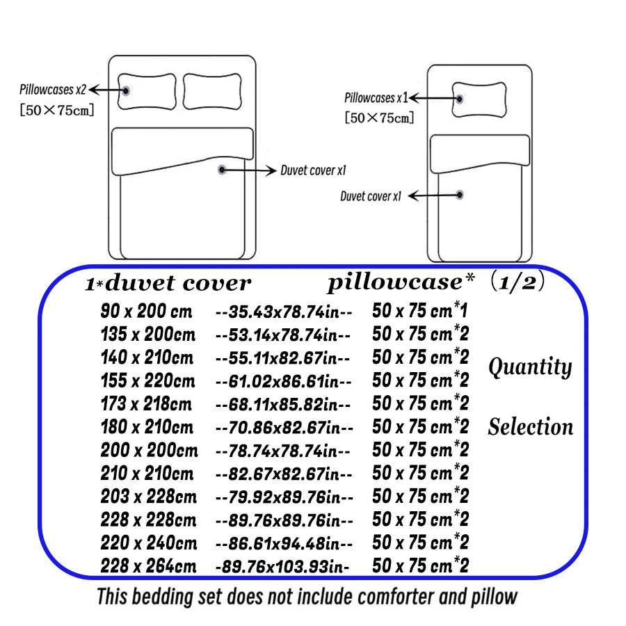 Conjunto de Capa de Edredão e Fronha Kuromi Fofo para Cama, Decoração de Quarto para Adulto, Rapaz e Rapariga, Presente para Crianças, Tamanho Individual, Duplo e Grande