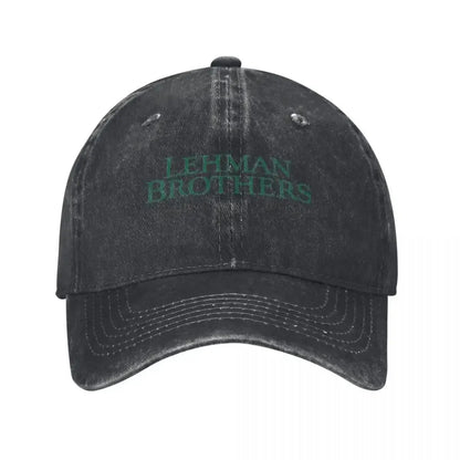 Retro Lehman Brothers Risk Management Department Trucker-Cap, Unisex, im Used-Look, gewaschen, Kopfbedeckung für Outdoor, Laufen und Golf