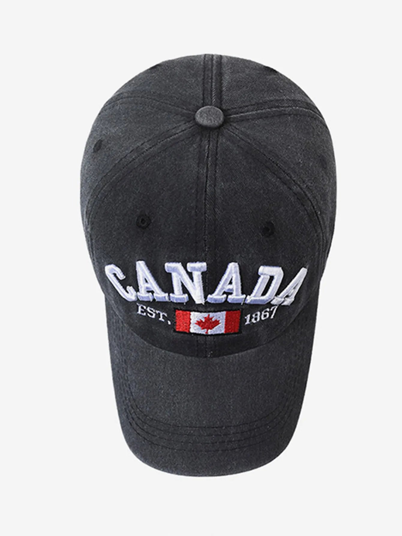 1 Unisex Outdoor Embroidered CANADA Baseball Cap - Adjustable, Sun-Protective & Casual, Ideal for Spring & Autumn Travel