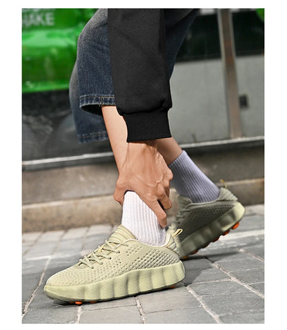 Men's Comfortable Casual Sneakers with Foot Sensing Massage Technology Women's Sports Breathable Lightweight Training Shoes