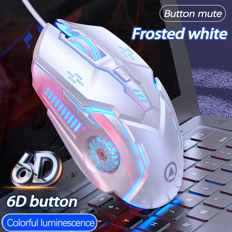 UTHAI G5 Six key 3200DPI wired illuminated gaming mouse, e-sports mechanical mute computer accessories