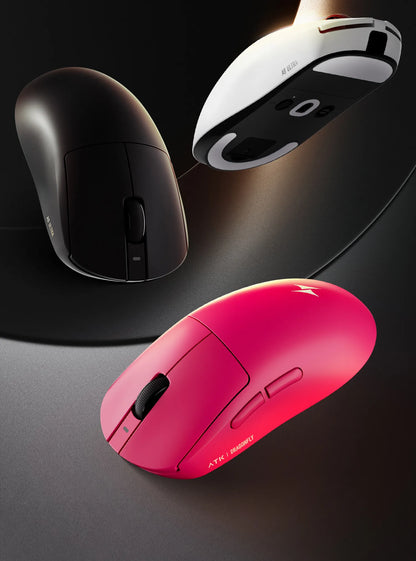 ATK A9 belaidė žaidimų pelė su NearLink technologija, ergonomiška PAW3395, trijų režimų Bluetooth, mažos delsos e. sporto pelė PC