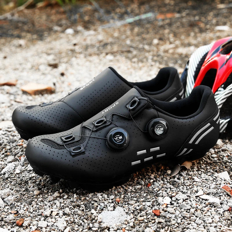 Hochwertige Fahrradschuhe für Herren, SPD, selbstverriegelnd, Rennrad-Sportschuhe, MTB-Mountainbike-Schuhe für Damen, rutschfeste Fahrradschuhe 36-47
