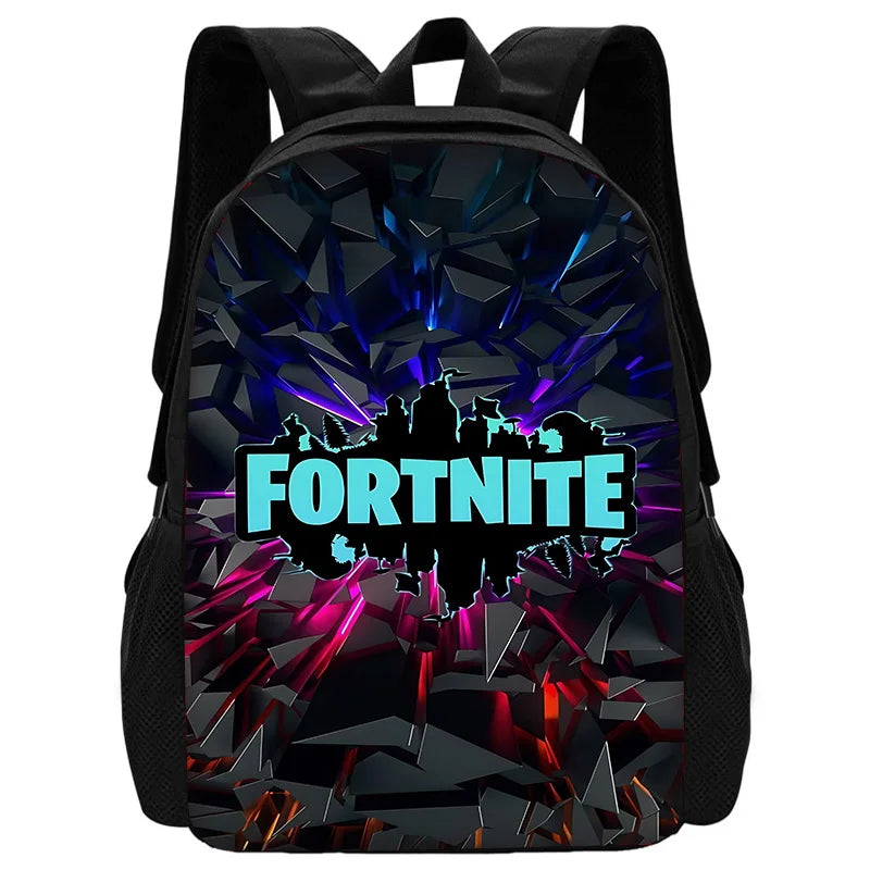 Child School Backpack with Lunch Bags ,Pencil Bags ,Hot Game Design-F-FortniteS School Bags for Boys Girls Best Gift