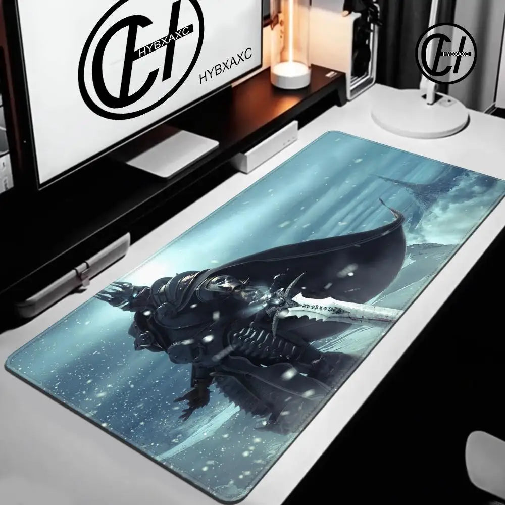 World of Warcraft Lich King Mouse Pad PC HD Anime Gaming Accessories Keyboard Mousepad Laptop XXL Game Cabinet Desk Mat Carpet