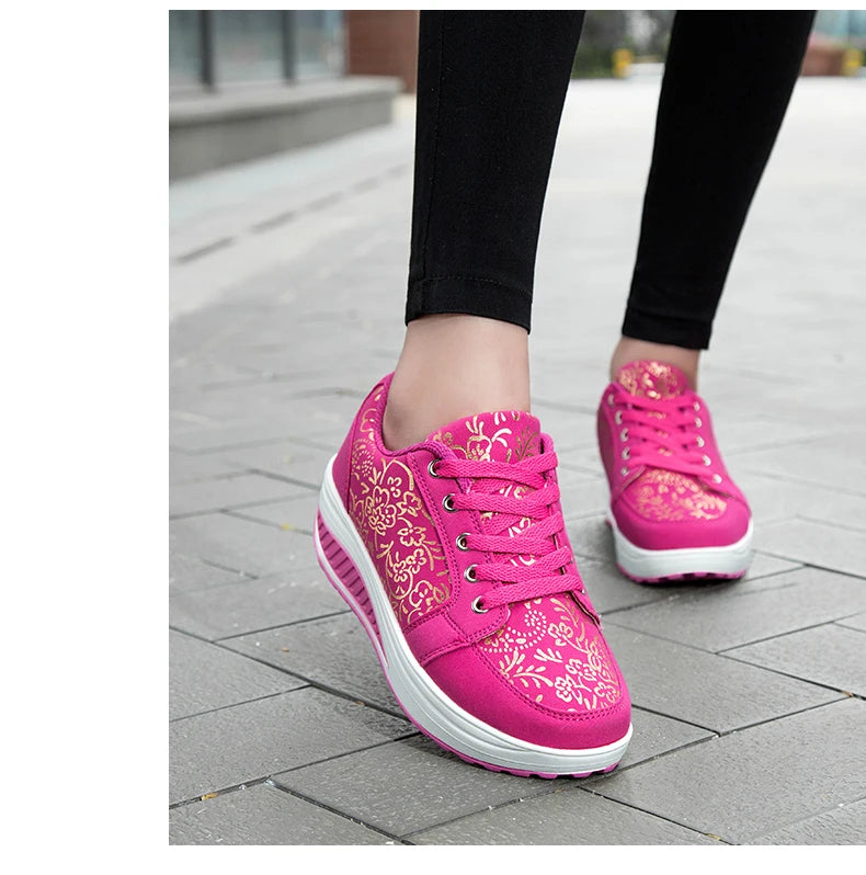 Damen-Leder-Sneaker, lässig, modisch und bequem – Plateau-Walking-Schuhe, Keilabsatz-Mokassins, atmungsaktive Loafer, Damenschuhe