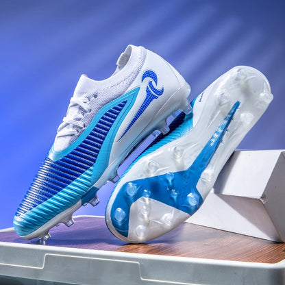 Nouvelles chaussures de football pour hommes, crampons longs antidérapants et respirants pour le sport en extérieur, idéales pour l'entraînement et les matchs, confortables pour adultes