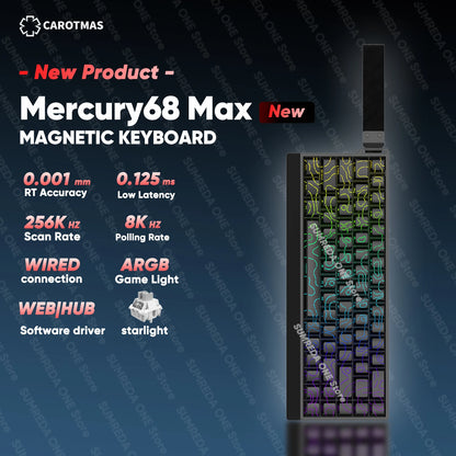 IROK Carotmas Mercury68 Max mars68 pro Mercury 68 teclado mecánico magnético gaming Rapid Trigge 0.001 8K con cable para gamers